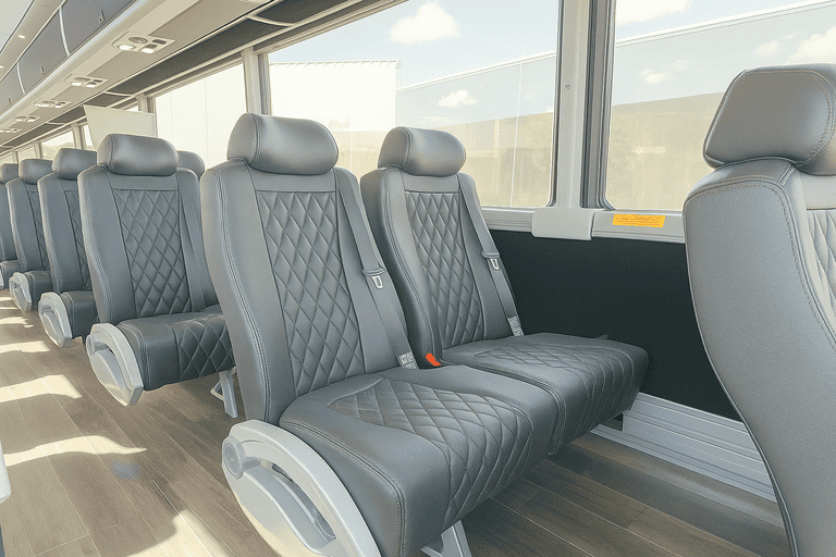 interior of Charter Bus Rental Walnut Creek charter bus